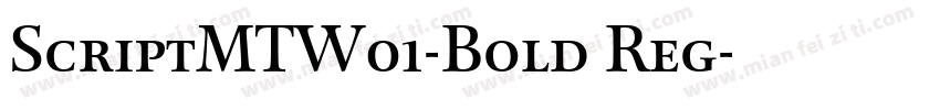 ScriptMTW01-Bold Reg字体转换
